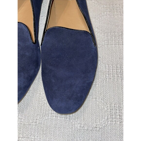 J. Crew Women’s Casual Flats Size 10 M Navy Blue Suede Going Out Party - Picture 9 of 12